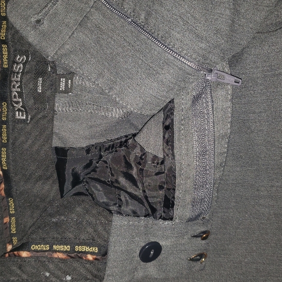 EXPRESS size 10R Gray Dress Pants Editor Fit - Picture 8 of 11